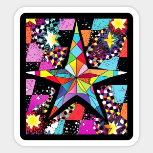 Psychedelic Star Sticker